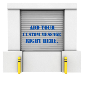 Loading Dock Closed Bay Text Customizable PowerPoint clipart graphic preview.