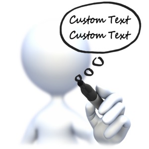 Drawing Thought Bubble Text Customizable PowerPoint clipart graphic preview.