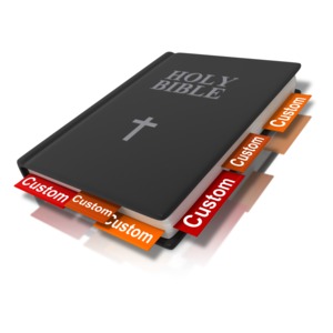 Holy Bible Text Customizable PowerPoint clipart graphic preview.