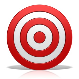 Single Target PowerPoint clipart graphic preview.