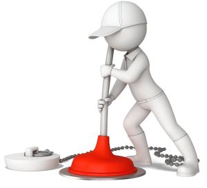 Plunging Drain PowerPoint clipart graphic preview.