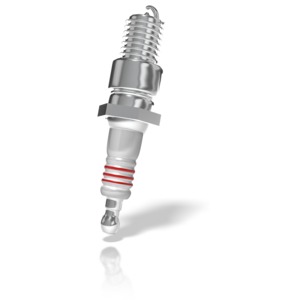 Spark Plug PowerPoint clipart graphic preview.