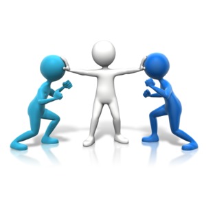 Holding Back Competitors PowerPoint clipart graphic preview.