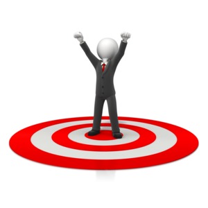Business Celebration On Target PowerPoint clipart graphic preview.