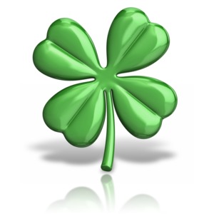 Four Leaf Clover PowerPoint clipart graphic preview.