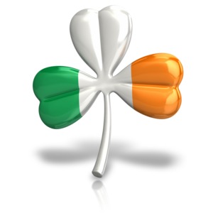 Irish Three Leaf Clover PowerPoint clipart graphic preview.