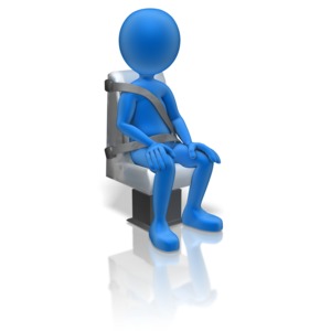 Stick Figure Passenger Seat PowerPoint clipart graphic preview.