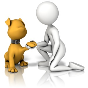 Mans Best Friend PowerPoint clipart graphic preview.