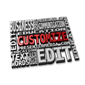Mosaic Block Text Customizable PowerPoint clipart graphic preview.