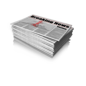 Newspaper Stack Text Customizable PowerPoint clipart graphic preview.
