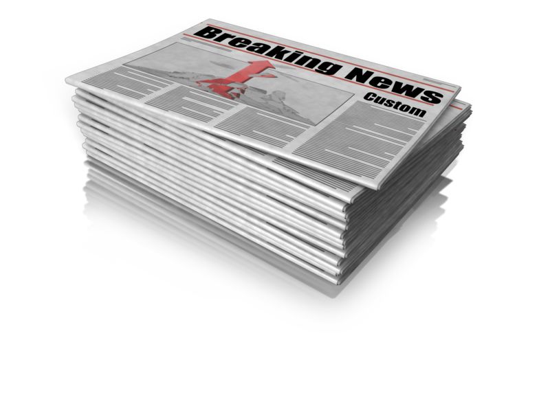 High-resolution customizable clipart of Newspaper Stack Text, designed for digital podcast broadcasting, multimedia content creation, and live entertainment event promotions.