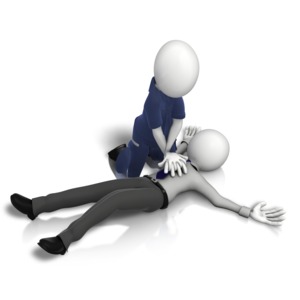 Cpr Compressions Medic PowerPoint clipart graphic preview.