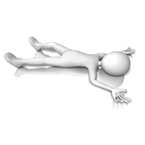 Figure Laying Down PowerPoint clipart graphic preview.
