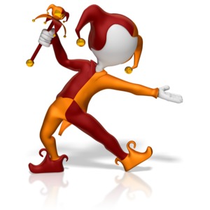 Jester Presenter PowerPoint clipart graphic preview.