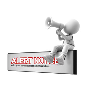 Figure With Megaphone Customizable PowerPoint clipart graphic preview.