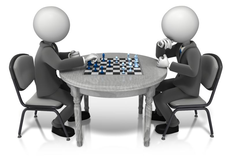 High-resolution clipart illustration of Competitor Playing Chess, designed for digital transformation strategies, enterprise software training, and advanced information technology frameworks.