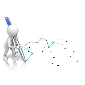 Connect The Dots PowerPoint clipart graphic preview.