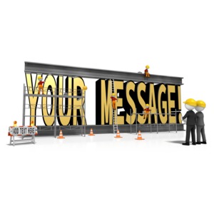 Constructing Custom Text Customizable PowerPoint clipart graphic preview.