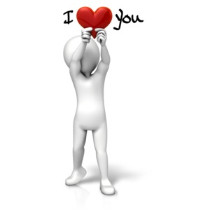 Holding Heart I Love You PowerPoint clipart graphic preview.