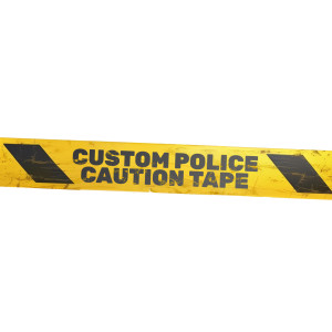 Custom Caution Tape Customizable PowerPoint clipart graphic preview.