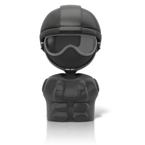 Swat Figure Icon PowerPoint clipart graphic preview.