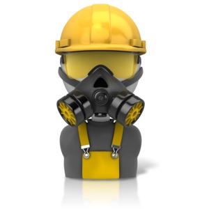 Construction Safety Figure Icon PowerPoint clipart graphic preview.