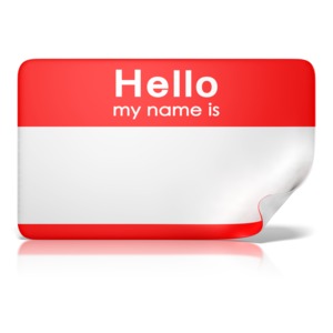 Hello My Name Is Tag Front PowerPoint clipart graphic preview.