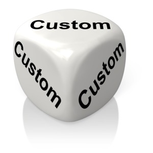 White Dice Custom Customizable PowerPoint clipart graphic preview.