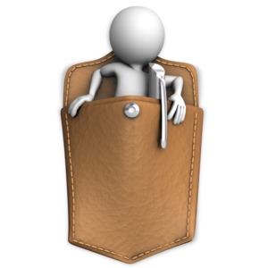 Got Someone In Your Pocket PowerPoint clipart graphic preview.