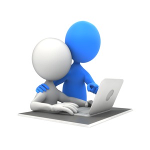 Teacher And Student PowerPoint clipart graphic preview.
