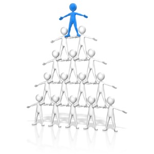 People Pyramid PowerPoint clipart graphic preview.