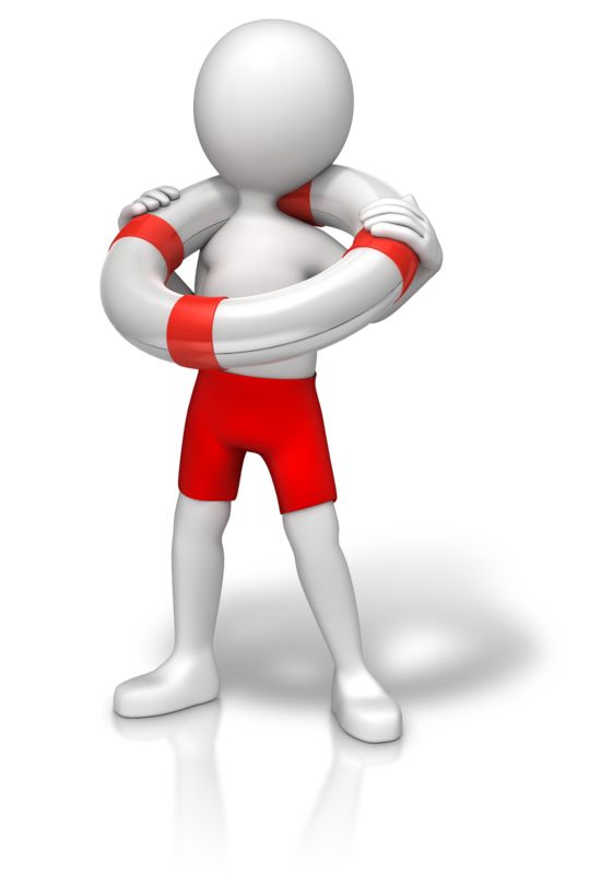 High-resolution clipart illustration of Figure With Life Preserver, designed for corporate facility safety compliance, residential property access control, and physical security asset management.