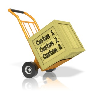 Warehouse Dolly Customizable PowerPoint clipart graphic preview.