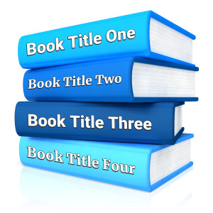 Custom Stack Of Books Customizable PowerPoint clipart graphic preview.