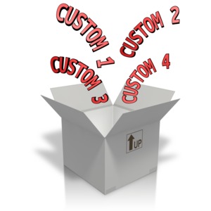 Custom Text Coming Out Of A Box Customizable PowerPoint clipart graphic preview.