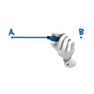 Hand Drawing A To B PowerPoint clipart graphic preview.