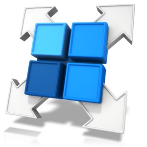 Square Division Element PowerPoint clipart graphic preview.