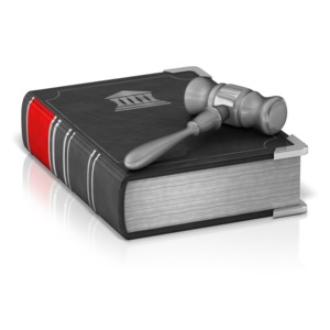 Law Book And Gavel PowerPoint clipart graphic preview.