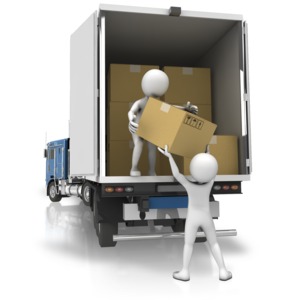 Semi Loading Boxes PowerPoint clipart graphic preview.