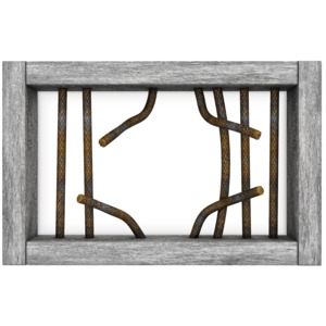 Jail Window Bars Broken PowerPoint clipart graphic preview.