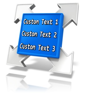 Custom Square Element Customizable PowerPoint clipart graphic preview.