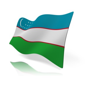 Uzbekistan Flag PowerPoint clipart graphic preview.
