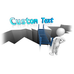 Bridge To Custom Text Customizable PowerPoint clipart graphic preview.