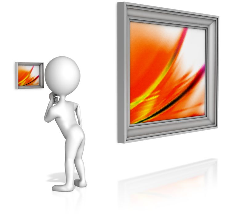 High-resolution clipart illustration of Missing The Big Picture, designed for creative multimedia presentations, dynamic visual storytelling, and professional content design.