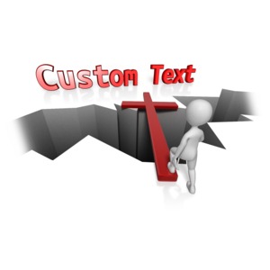 Custom Cross Bridge Customizable PowerPoint clipart graphic preview.