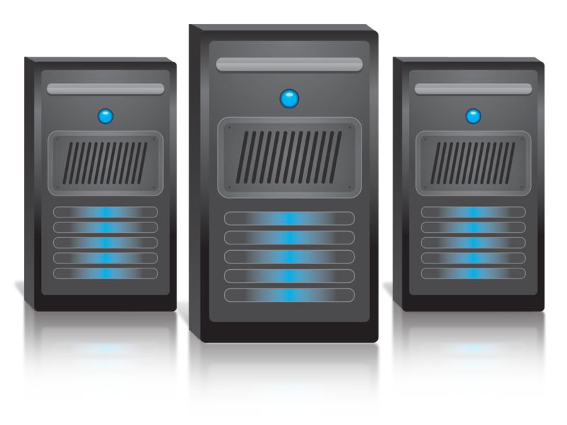 High-resolution clipart illustration of Group Of Three Computers, designed for digital transformation strategies, enterprise software training, and advanced information technology frameworks.