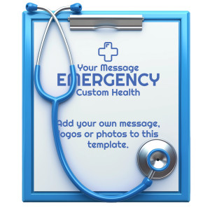 Stethoscope Chart - Customizable PowerPoint clipart graphic preview.