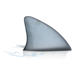 Shark Fin PowerPoint clipart graphic preview.
