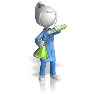 Woman Scientist Pour Testtube PowerPoint clipart graphic preview.
