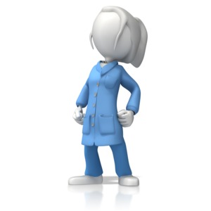 ESD Lady Proud PowerPoint clipart graphic preview.